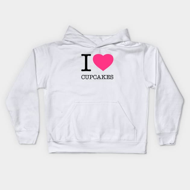 I LOVE CUPCAKES Kids Hoodie by eyesblau